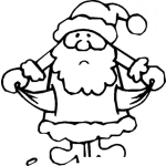 Dibujo para colorear Santa Claus Sin Dinero Y Sin Regalos Para Pintar Y Colorear