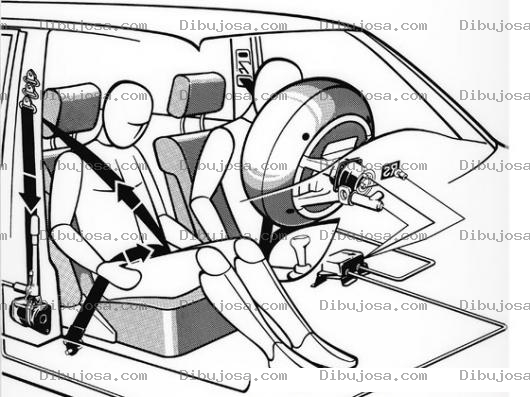 Dibujo para colorear Sistema De Bolsa De Aire Para Pintar Y Colorear Colision De Prueba