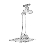 Dibujo para colorear Colorear Chorro De Agua Grifo De Cobre Para Pintar