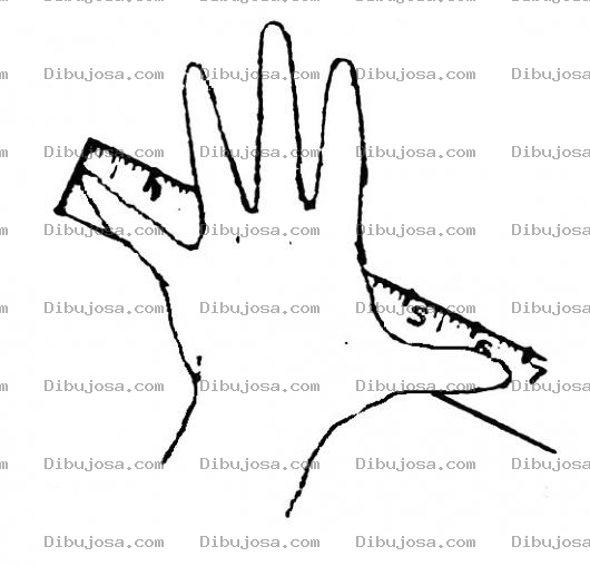 Dibujo para colorear Una Cuarta De La Mano Dibujo De Una Cuartada O Un Palmo Para Pintar Y Colorear Medida Entre Dedo Gordo Y Dedo Menique