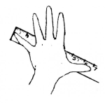Dibujo para colorear Una Cuarta De La Mano Dibujo De Una Cuartada O Un Palmo Para Pintar Y Colorear Medida Entre Dedo Gordo Y Dedo Menique