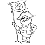 Dibujo para colorear Pirata Pata De Palo Para Colorear
