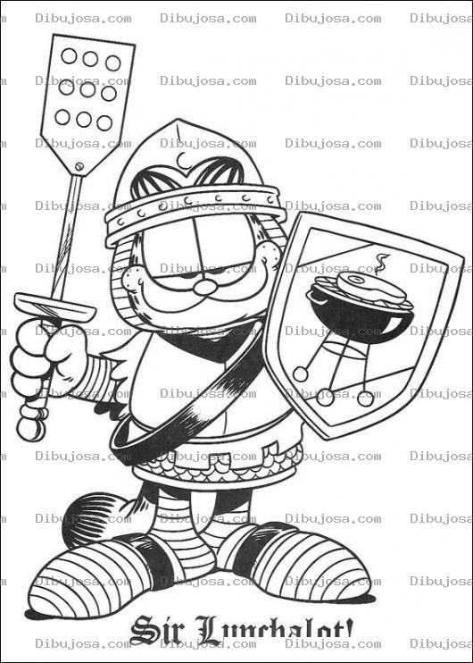Dibujo para colorear Sir Lunchalot Garfield