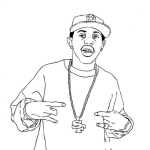 Dibujo para colorear Cholo Rapero Para Pintar Y Colorear Regetonero Blinblinero