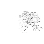Dibujo para colorear Cara De Iguana Para Colorear