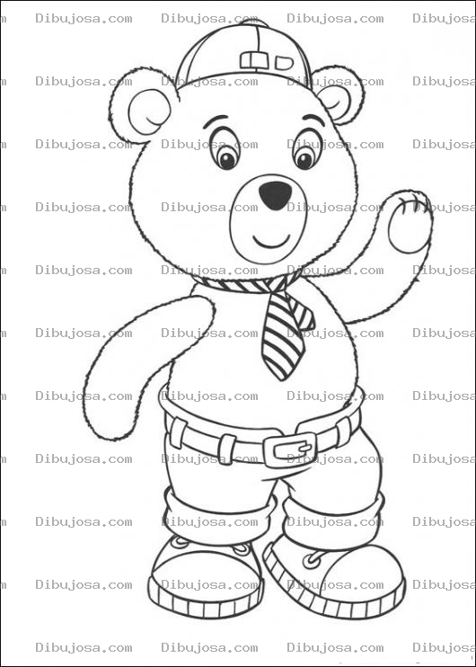 Dibujo para colorear Osito Con Corbata Para Pintar Y Colorear