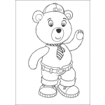 Dibujo para colorear Osito Con Corbata Para Pintar Y Colorear