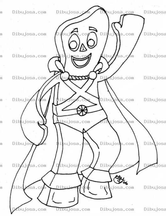 Dibujo para colorear Super Galleta De Jengibre Para Colorear