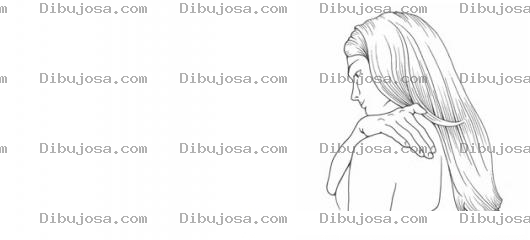 Dibujo para colorear Dibujo De Mujer Con Dolor De Hombre Para Pintar Y Colorear Dolor En Espalda Alta