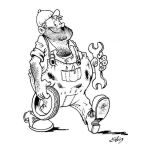 Dibujo para colorear Colorear Mecanico de Carros