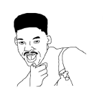 Dibujo para colorear Dibujo Del Principe Del Rap Para Pintar Y Colorear A Will Smith Joven