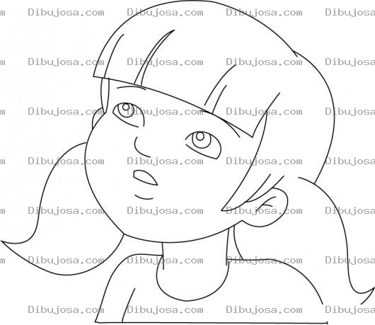 Dibujo para colorear Dibujo De La Sobrina Del Inspector Gadget Para Pintar Y Colorear