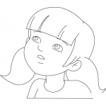 Dibujo para colorear Dibujo De La Sobrina Del Inspector Gadget Para Pintar Y Colorear