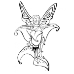 Dibujo para colorear Dibujo De Hada De Los Cuentos Para Pintar Y Colorear