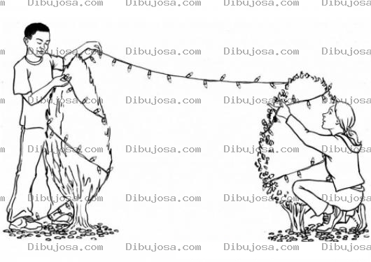 Dibujo para colorear Luces De Navidad Para Pintar Y Colorear