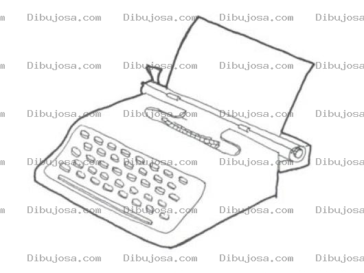 Dibujo para colorear Dibujo De Una Maquina De Escribir Para Colorear