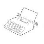 Dibujo para colorear Dibujo De Una Maquina De Escribir Para Colorear