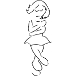 Dibujo para colorear Dibujo De Bailarina Girando Para Pintar Y Colorear