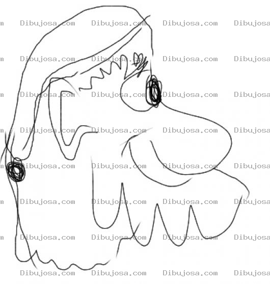 Dibujo para colorear Dibujo Del Perfil De Santa Claus