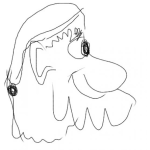 Dibujo para colorear Dibujo Del Perfil De Santa Claus