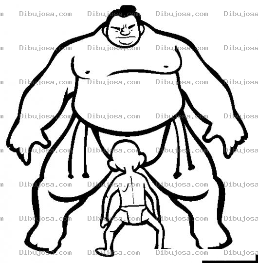 Dibujo para colorear Dibujo De Una Pelea De Zumo Desigual Para Pintar Y Colorear