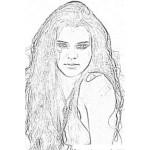 Dibujo para colorear Kendall Jenner Coloring Page