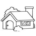Dibujo para colorear Dibujo De Una Casita Chiquita Para Pintar Y Colorear