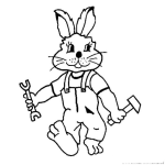 Dibujo para colorear Conejomecanico Dibujo De Conejo Mecanico Para Pintar Y Colorear Mecanicoconejo