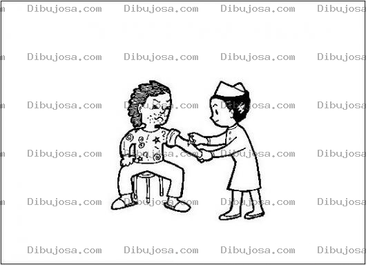 Dibujo para colorear Dibujo De Enfermera Tomando Una Muestra De Sangre Para Pintar Y Colorear