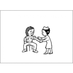 Dibujo para colorear Dibujo De Enfermera Tomando Una Muestra De Sangre Para Pintar Y Colorear