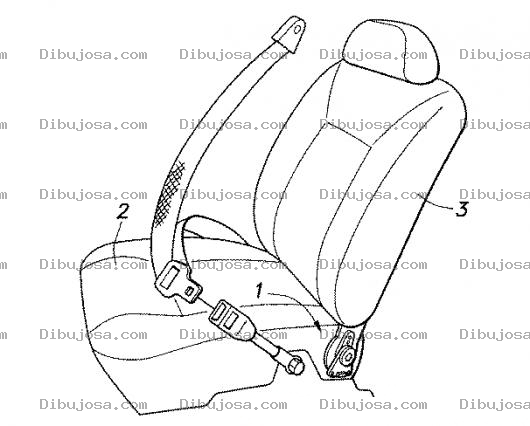 Dibujo para colorear Dibujo De Asiento Vehicular Con Cinturon De Seguridad Para Pintar Y Colorear