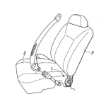 Dibujo para colorear Dibujo De Asiento Vehicular Con Cinturon De Seguridad Para Pintar Y Colorear