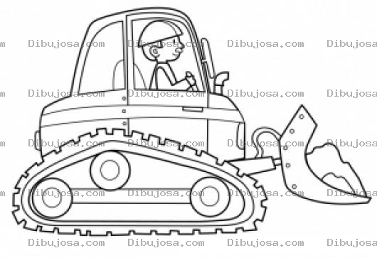 Dibujo para colorear Dibujo De Tractor Oruga Para Pintar Y Colorear
