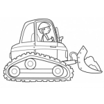 Dibujo para colorear Dibujo De Tractor Oruga Para Pintar Y Colorear