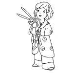 Dibujo para colorear Dibujo De Nina Con Pijama Para Pintar Y Colorear