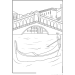 Dibujo para colorear Dibujo Del Rio De Venecia Para Pintar Y Colorear