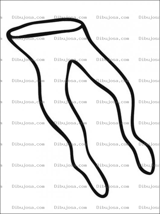 Dibujo para colorear Dibujo De Medias De Mujer Para Pintar Y Colorear