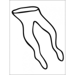 Dibujo para colorear Dibujo De Medias De Mujer Para Pintar Y Colorear