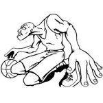 Dibujo para colorear Basquetbolista Rudo Para Pintar Y Colorear
