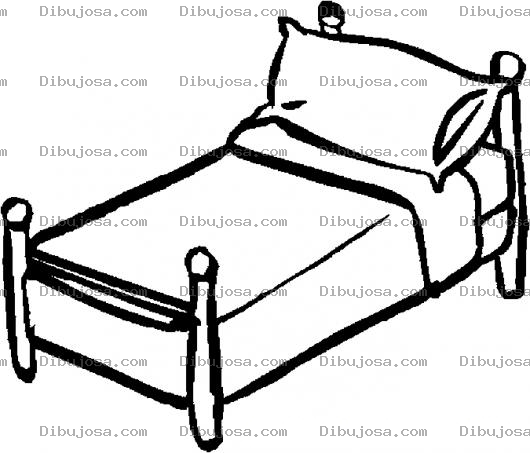 Dibujo para colorear Dibujo De Camita Imperial Para Pintar Y Colorear Cama De Soltero