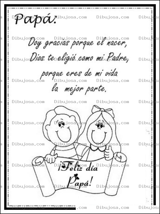 Dibujo para colorear Tarjeta Para Papa Gratis