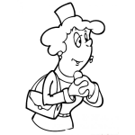 Dibujo para colorear Dibujo De Mujer Enfermera Con Cartera Para Pintar Y Colorear