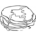 Dibujo para colorear Dibujo De Panqueques Con Miel Para Pintar Y Colorear Ricos Pankekes