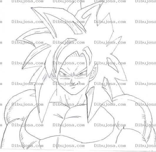 Dibujo para colorear Super Saiyan Para Pintar Y Colorear