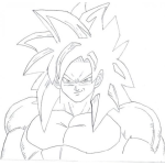 Dibujo para colorear Super Saiyan Para Pintar Y Colorear