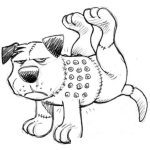 Dibujo para colorear Dibujo De Perro Bailando Break Para Pintar Y Colorear Dibujo De Perro Hip Hop
