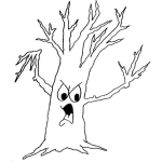 Dibujo para colorear Colorear Arbol Enojado