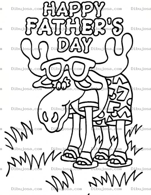Dibujo para colorear Colorear Tarjeta Del Dia Del Padre