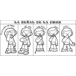 Dibujo para colorear Como Persinarse Dibujo De La Senal De La Cruz Para Pintar Y Colorear Los Pasos De Una Persinada