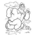 Dibujo para colorear Dibujo De Brutus Corriendo Para Pintar Y Colorear
